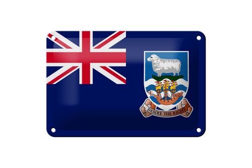 Blechschild Flagge Falklandinseln 18x12cm Falkland Islands Dekoration
