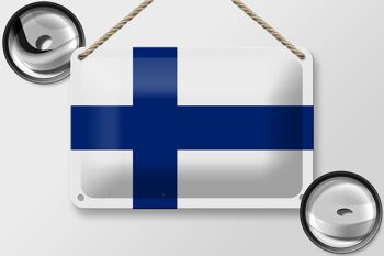 Signe en étain drapeau de la finlande, 18x12cm, décoration du drapeau de la finlande 2
