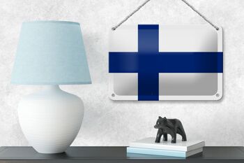 Signe en étain drapeau de la finlande, 18x12cm, décoration du drapeau de la finlande 4