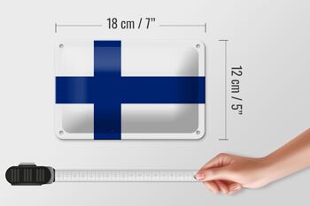 Signe en étain drapeau de la finlande, 18x12cm, décoration du drapeau de la finlande 5