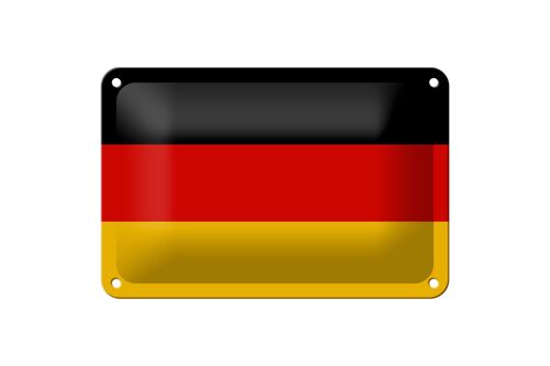 Blechschild Flagge Deutschlands 18x12cm Flag of Germany Dekoration