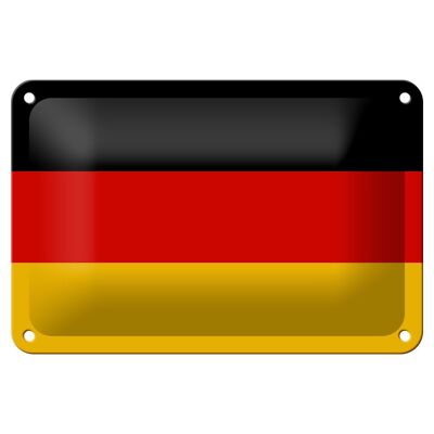 Blechschild Flagge Deutschlands 18x12cm Flag of Germany Dekoration