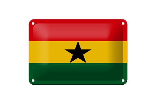 Blechschild Flagge Ghanas 18x12cm Flag of Ghana Dekoration