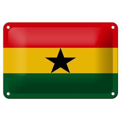 Cartel de hojalata Bandera de Ghana 18x12cm Bandera de Ghana Decoración