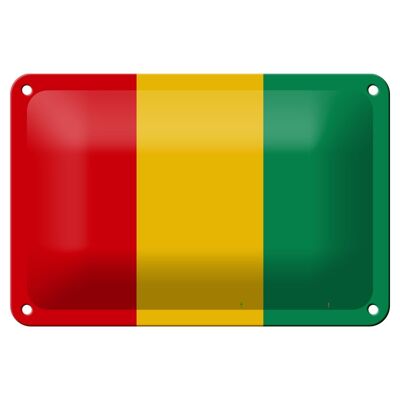 Blechschild Flagge Guineas 18x12cm Flag of Guinea Dekoration