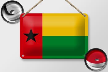 Signe en étain drapeau de la guinée-Bissau, 18x12cm, décoration de la guinée-Bissau 2