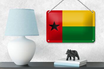 Signe en étain drapeau de la guinée-Bissau, 18x12cm, décoration de la guinée-Bissau 4