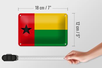 Signe en étain drapeau de la guinée-Bissau, 18x12cm, décoration de la guinée-Bissau 5