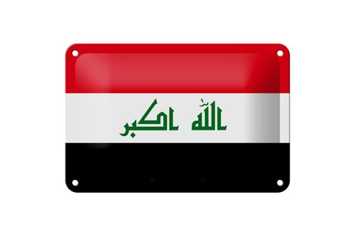 Blechschild Flagge Irak 18x12cm Flag of Iraq Dekoration