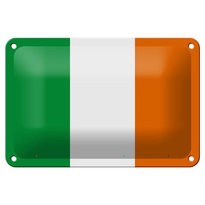 Signe en étain drapeau de l'irlande 18x12cm, décoration du drapeau de l'irlande