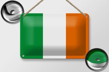 Signe en étain drapeau de l'irlande 18x12cm, décoration du drapeau de l'irlande 2