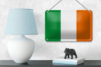 Signe en étain drapeau de l'irlande 18x12cm, décoration du drapeau de l'irlande 4