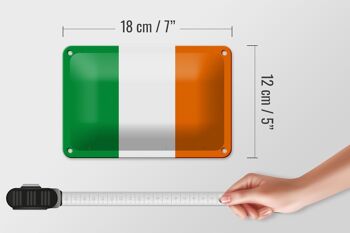 Signe en étain drapeau de l'irlande 18x12cm, décoration du drapeau de l'irlande 5