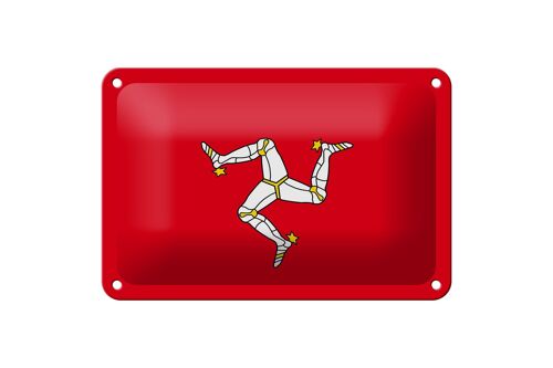 Blechschild Flagge Isle of Man 18x12cm Flag of Isle of Man Dekoration