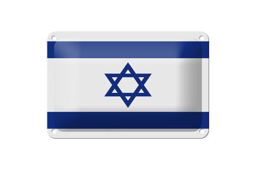 Blechschild Flagge Israels 18x12cm Flag of Israel Dekoration