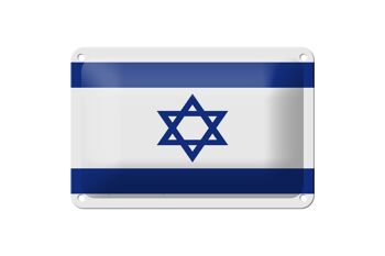 Signe en étain drapeau d'israël 18x12cm, décoration du drapeau d'israël 1