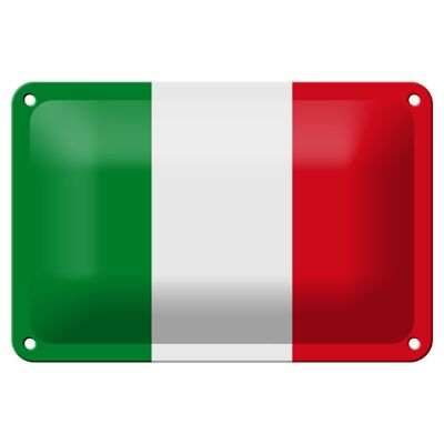 Blechschild Flagge Italiens 18x12cm Flag of Italy Dekoration