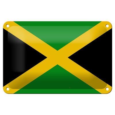 Blechschild Flagge Jamaikas 18x12cm flag of Jamaica Dekoration