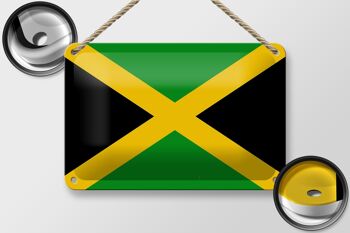 Drapeau en étain de la Jamaïque, 18x12cm, décoration du drapeau de la Jamaïque 2