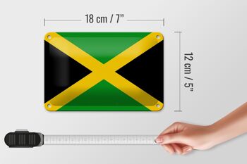 Drapeau en étain de la Jamaïque, 18x12cm, décoration du drapeau de la Jamaïque 5
