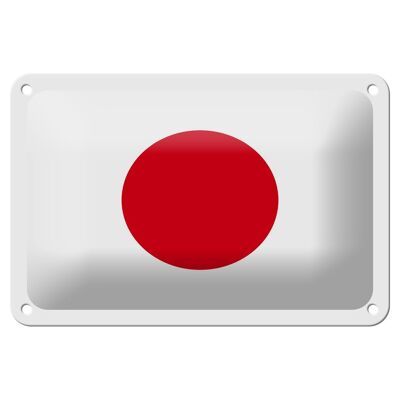 Blechschild Flagge Japans 18x12cm Flag of Japan Dekoration