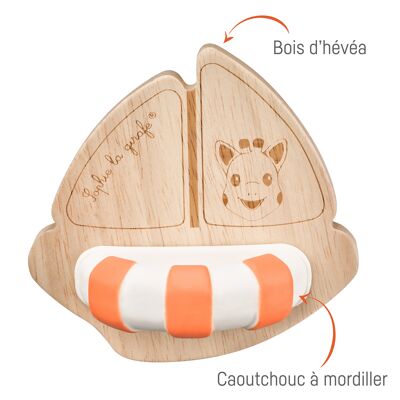 Sophie la girafe So'pure boat
 (made from 100% natural rubber + Hevea wood)