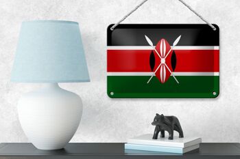 Signe en étain drapeau du Kenya 18x12cm, décoration du drapeau du Kenya 4