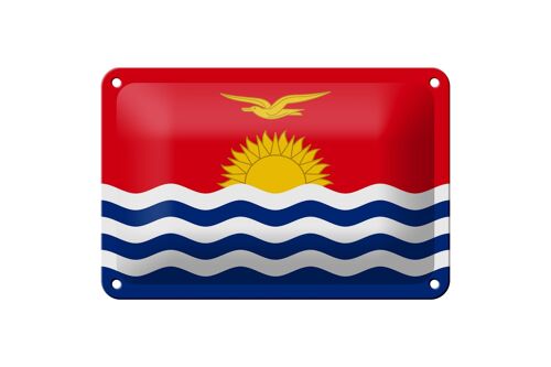 Blechschild Flagge Kiribatis 18x12cm Flag of Kiribati Dekoration