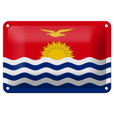 Cartel de chapa Bandera de Kiribati 18x12cm Bandera de Kiribati Decoración
