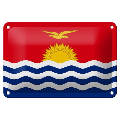 Drapeau de Kiribati en étain, 18x12cm, décoration du drapeau de Kiribati