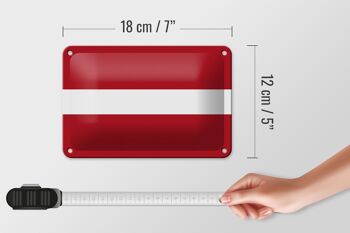 Signe en étain drapeau de la lettonie, 18x12cm, décoration du drapeau de la lettonie 5