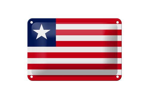 Blechschild Flagge Liberias 18x12cm Flag of Liberia Dekoration