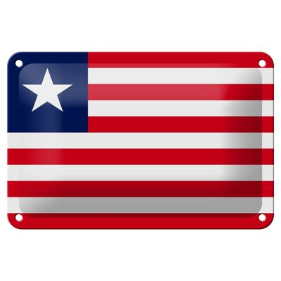Blechschild Flagge Liberias 18x12cm Flag of Liberia Dekoration