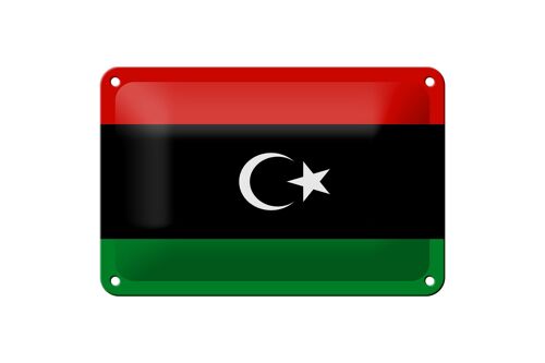 Blechschild Flagge Libyens 18x12cm Flag of Libya Dekoration