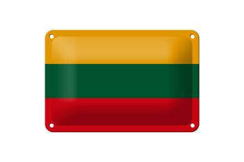 Signe en étain drapeau de la lituanie, 18x12cm, décoration du drapeau de la lituanie 1