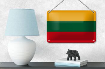 Signe en étain drapeau de la lituanie, 18x12cm, décoration du drapeau de la lituanie 4