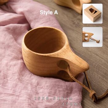 Tasse à café en bois portable 3