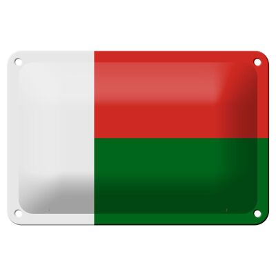 Blechschild Flagge Madagaskars 18x12cm Flag of Madagascar Dekoration