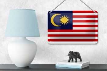 Signe en étain drapeau de la malaisie, 18x12cm, décoration du drapeau de la malaisie 4