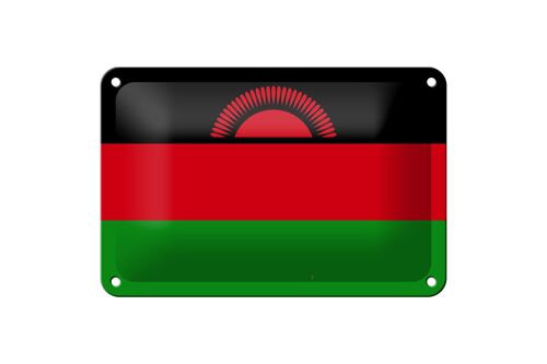 Blechschild Flagge Malawis 18x12cm Flag of Malawi Dekoration