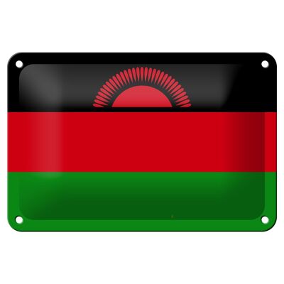 Drapeau du Malawi en étain, 18x12cm, décoration du drapeau du Malawi