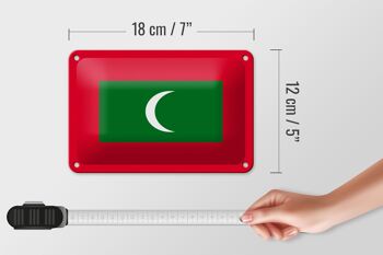 Drapeau en étain des Maldives, 18x12cm, décoration du drapeau des Maldives 5