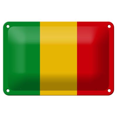 Targa in metallo Bandiera del Mali 18x12 cm Decorazione bandiera del Mali