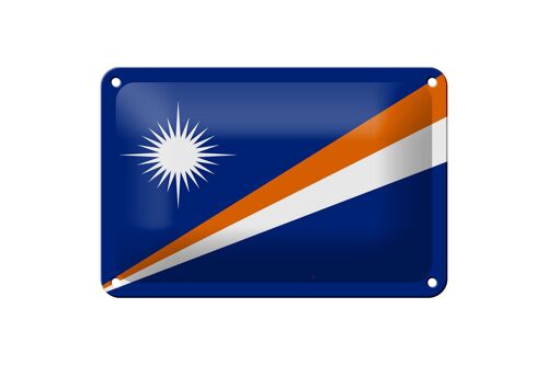 Blechschild Flagge Marshallinseln 18x12cm Marshall Islands Dekoration