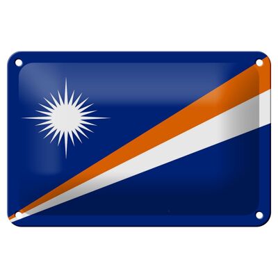 Blechschild Flagge Marshallinseln 18x12cm Marshall Islands Dekoration