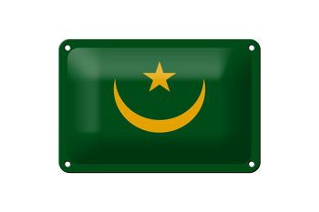 Signe en étain drapeau de la mauritanie 18x12cm, décoration du drapeau de la mauritanie 1