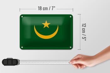 Signe en étain drapeau de la mauritanie 18x12cm, décoration du drapeau de la mauritanie 5