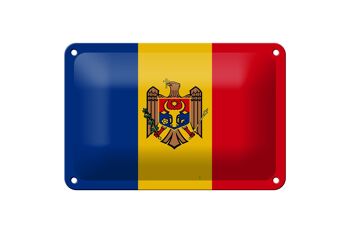 Drapeau de la Moldavie en étain, 18x12cm, décoration du drapeau de la Moldavie 1