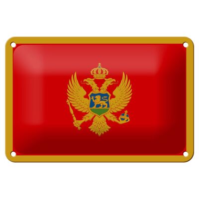Blechschild Flagge Montenegros 18x12cm Flag of Montenegro Dekoration