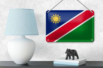 Signe en étain drapeau de la namibie, 18x12cm, décoration du drapeau de la namibie 4